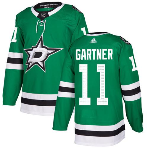 Adidas Men Dallas Stars 11 Mike Gartner Green Home Authentic Stitched NHL Jersey